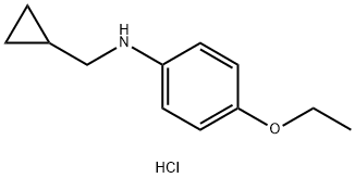 N-(cyclopropylmethyl)-4-ethoxyaniline hydrochloride Struktur