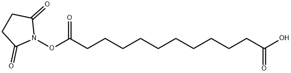 Dodecanedioic acid, 1-(2,5-dioxo-1-pyrrolidinyl) ester Struktur