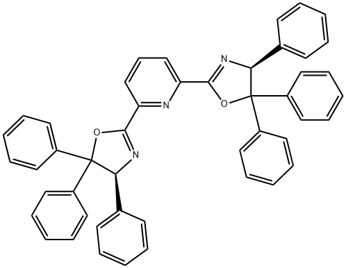 Pyridine, 2,6-bis[(4S)-4,5-dihydro-4,5,5-triphenyl-2-oxazolyl]- 结构式