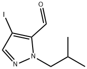 4-iodo-1-isobutyl-1H-pyrazole-5-carbaldehyde Structure