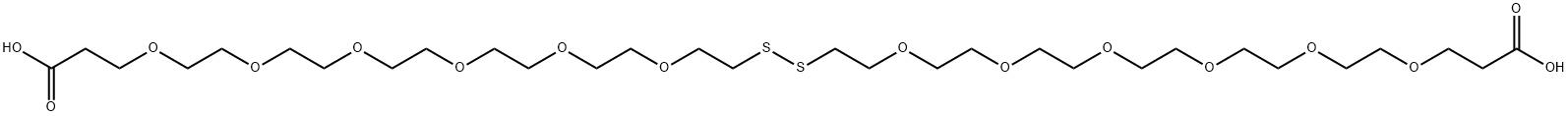 羧酸-六聚乙二醇-二硫键-六聚乙二醇-羧酸, 2055014-97-4, 结构式