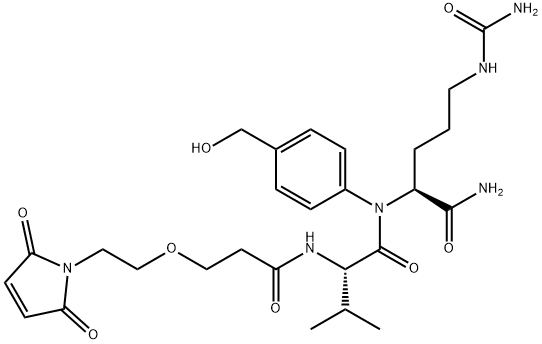 马来酰亚胺-一聚乙二醇-VAL-CIT-PAB-羟基 结构式