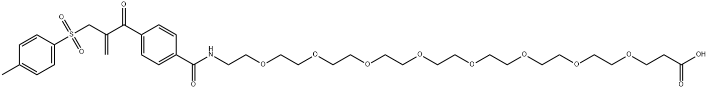 活性单砜-八聚乙二醇-羧酸, 2055048-45-6, 结构式