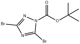tert-Butyl 3,5-dibromo-1,2,4-triazole-1-carboxylate 结构式