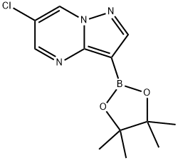 Pyrazolo[1,5-a]pyrimidine, 6-chloro-3-(4,4,5,5-tetramethyl-1,3,2-dioxaborolan-2-yl)- Structure