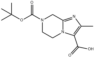 7-(tert-butoxycarbonyl)-2-methyl-5,6,7,8-tetrahydroimidazo[1,2-a]pyrazine-3-carboxylic acid 结构式