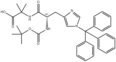 Boc-His(Trt)-Aib-OH Structure