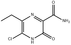 2-Pyrazinecarboxamide, 5-chloro-6-ethyl-3,4-dihydro-3-oxo- Struktur