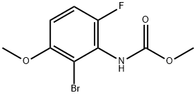 Carbamic acid, N-(2-bromo-6-fluoro-3-methoxyphenyl)-, methyl ester 化学構造式