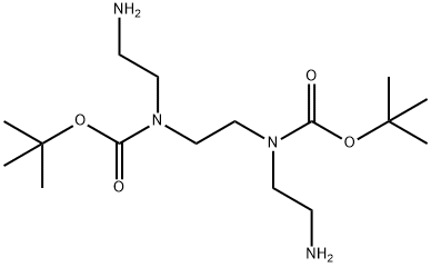 tert-butyl(N-2-aminoethyl)N-([2-((2-aminoethyl)t-butyloxy)carbonylamino]ethyl)carbamate Struktur
