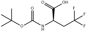 Butanoic acid, 2-[[(1,1-dimethylethoxy)carbonyl]amino]-4,4,4-trifluoro-, (2R)- Structure