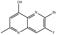 6-溴-7-氟-2-甲基-1,5-萘啶-4-醇, 2074703-09-4, 结构式