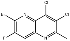 1,5-Naphthyridine, 6-bromo-3,4-dichloro-7-fluoro-2-methyl- Structure