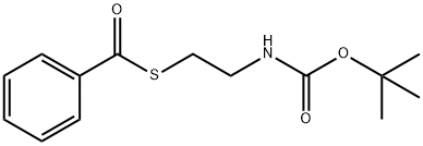 Benzenecarbothioic acid, S-[2-[[(1,1-dimethylethoxy)carbonyl]amino]ethyl] ester Structure
