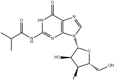 N2-iso-Butyroyl-3'-deoxy-3'-fluoro guanosine Structure