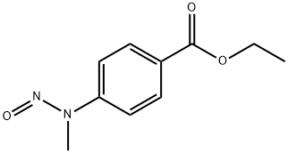 Benzoic acid, 4-(methylnitrosoamino)-, ethyl ester Struktur