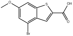4-溴-6-甲氧基苯并[b]噻吩-2-甲酸 结构式