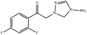 Ethanone, 2-(4-amino-4,5-dihydro-1H-1,2,4-triazol-1-yl)-1-(2,4-difluorophenyl)- Struktur