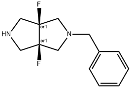 Pyrrolo[3,4-c]pyrrole, 3a,6a-difluorooctahydro-2-(phenylmethyl)-, (3aR,6aS)-rel-,2086686-21-5,结构式