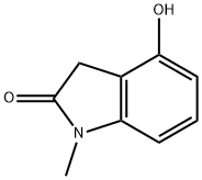 4-hydroxy-1-methyl-2,3-dihydro-1H-indol-2-on Struktur