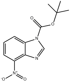 1H-Benzimidazole-1-carboxylic acid, 4-nitro-, 1,1-dimethylethyl ester Struktur