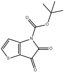 4H-Thieno[3,2-b]pyrrole-4-carboxylic acid, 5,6-dihydro-5,6-dioxo-, 1,1-dimethylethyl ester Struktur