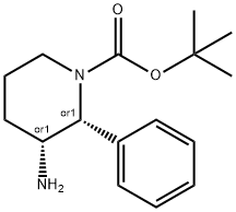 1-Piperidinecarboxylic acid, 3-amino-2-phenyl-, 1,1-dimethylethyl ester, (2R,3R)- Structure