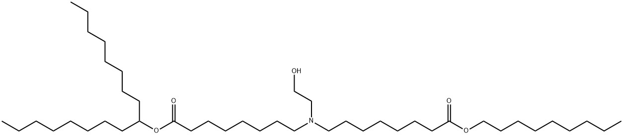 Heptadecan-9-yl 8-((2-hydroxyethyl)(8-nonyloxy)-8-oxooctyl)amino)octanoate Struktur