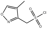 (4-METHYL-1,2-OXAZOL-3-YL)METHANESULFONYL CHLORIDE, 2089257-65-6, 结构式