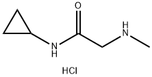 N-环丙基-2-(甲氨基)乙酰胺盐酸盐, 2089649-92-1, 结构式