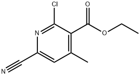 ethyl 2-chloro-6-cyano-4-methylpyridine-3-carboxylate Struktur