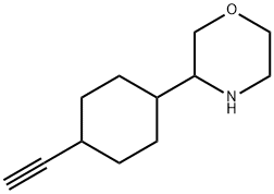 Morpholine, 3-(4-ethynylcyclohexyl)- Struktur