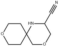 4,9-Dioxa-1-azaspiro[5.5]undecane-2-carbonitrile Struktur