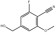 2-氟-4-(羟甲基)-6-甲氧基苄腈, 2090953-73-2, 结构式