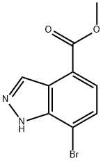 1H-Indazole-4-carboxylic acid, 7-bromo-, methyl ester Structure
