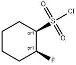 rac-(1R,2S)-2-fluorocyclohexane-1-sulfonyl chloride, cis 化学構造式