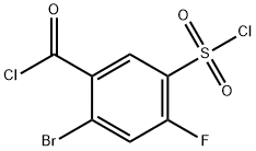 Benzoyl chloride, 2-bromo-5-(chlorosulfonyl)-4-fluoro- Structure