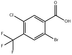 2-bromo-5-chloro-4-(trifluoromethyl)benzoic acid Structure