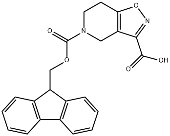 Isoxazolo[4,5-c]pyridine-3,5(4H)-dicarboxylic acid, 6,7-dihydro-, 5-(9H-fluoren-9-ylmethyl) ester 结构式