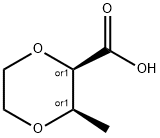 RAC-(2R,3R)-3-METHYL-1,4-DIOXANE-2-CARBOXYLIC ACID, CIS,2091906-33-9,结构式