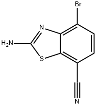 2-amino-4-bromo-1,3-benzothiazole-7-carbonitrile Struktur