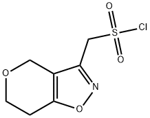 {4H,6H,7H-pyrano[3,4-d][1,2]oxazol-3-yl}methanesulfonyl chloride Struktur