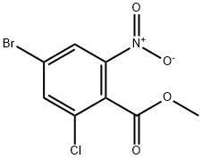 Benzoic acid, 4-bromo-2-chloro-6-nitro-, methyl ester Structure