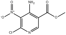 3-Pyridinecarboxylic acid, 4-amino-6-chloro-5-nitro-, methyl ester 化学構造式
