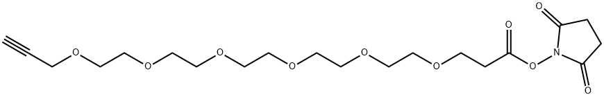 PROPARGYL-PEG6-NHS ESTER, 2093153-99-0, 结构式