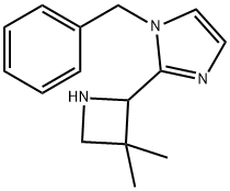 1-benzyl-2-(3,3-dimethylazetidin-2-yl)-1H-imidazole 化学構造式
