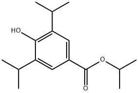 Isopropyl4-hydroxy-3,5-diisopropylbenzoate 化学構造式