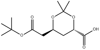 (4S,6R)-6-(2-(tert-butoxy)-2-oxoethyl)-2,2-dimethyl-1,3-dioxane-4-carboxylic acid, 2095786-11-9, 结构式