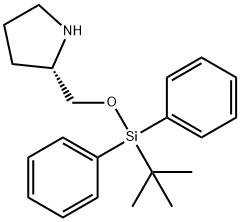 Pyrrolidine, 2-[[[(1,1-dimethylethyl)diphenylsilyl]oxy]methyl]-, (2S)- Struktur