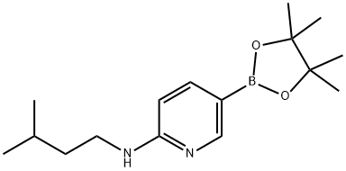 2-Pyridinamine, N-(3-methylbutyl)-5-(4,4,5,5-tetramethyl-1,3,2-dioxaborolan-2-yl)- 化学構造式